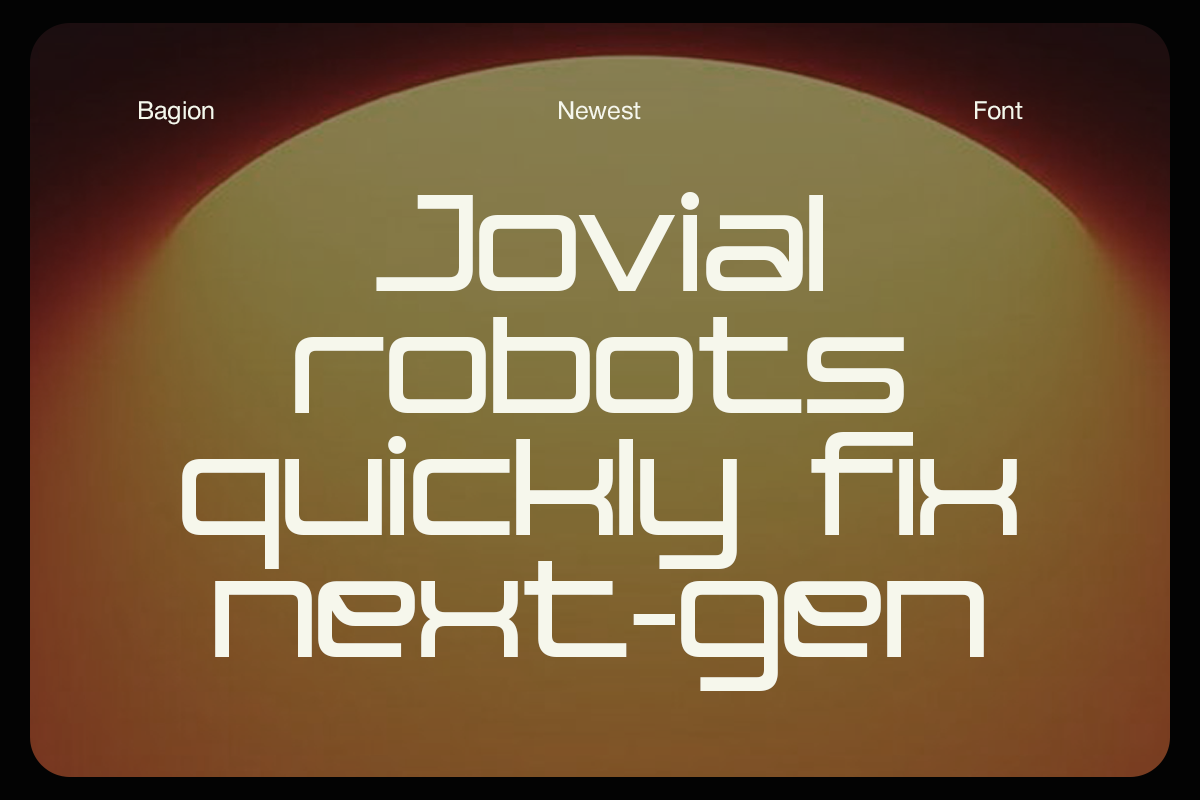 Bagion - Futuristic Tech Font, a Sans Serif Font by Pandeka Studio (Photo 7 of 9)