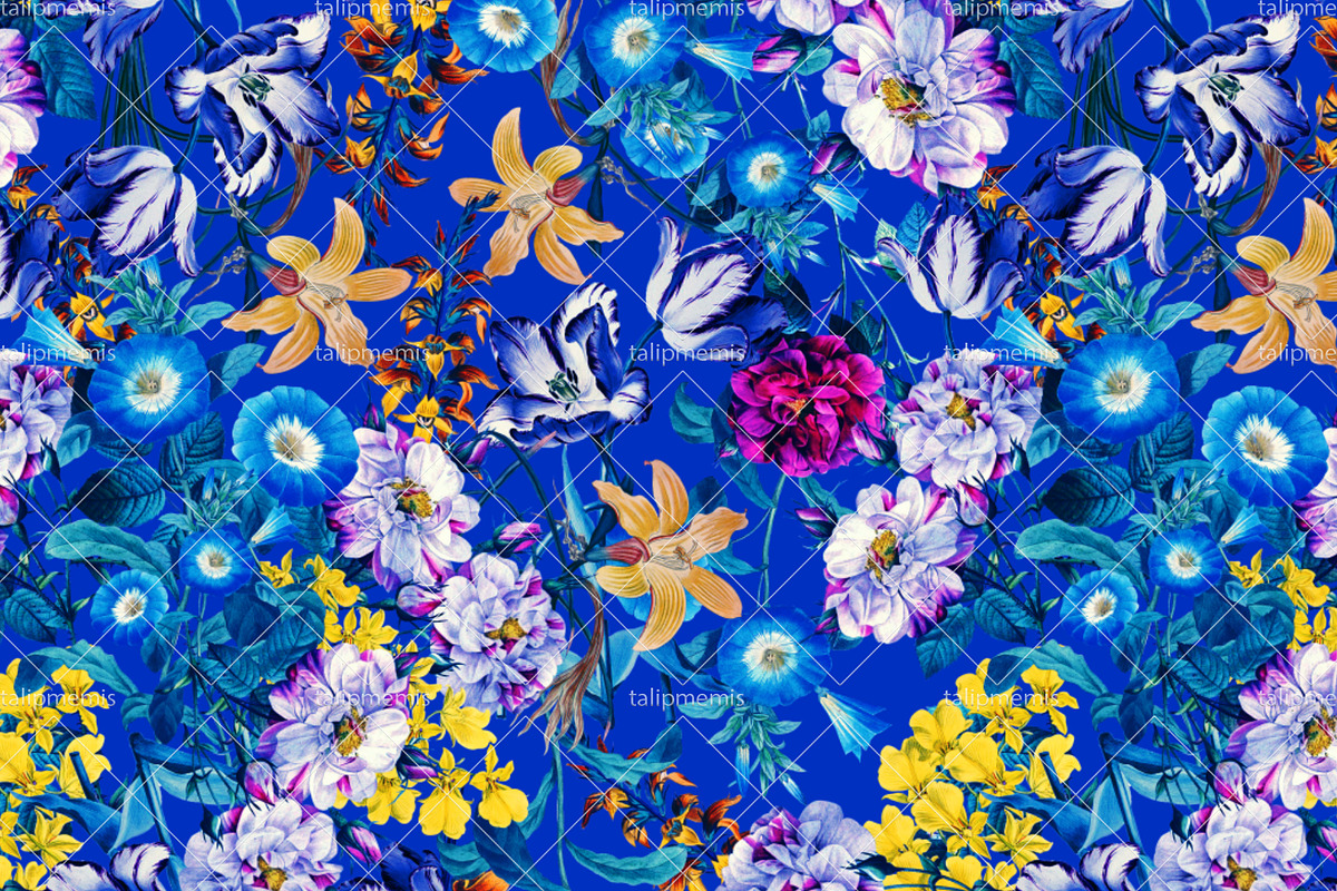Botanical Flowers - Seamless Pattern, a Pattern Graphic by Talip Memis (Photo 1 of 6)