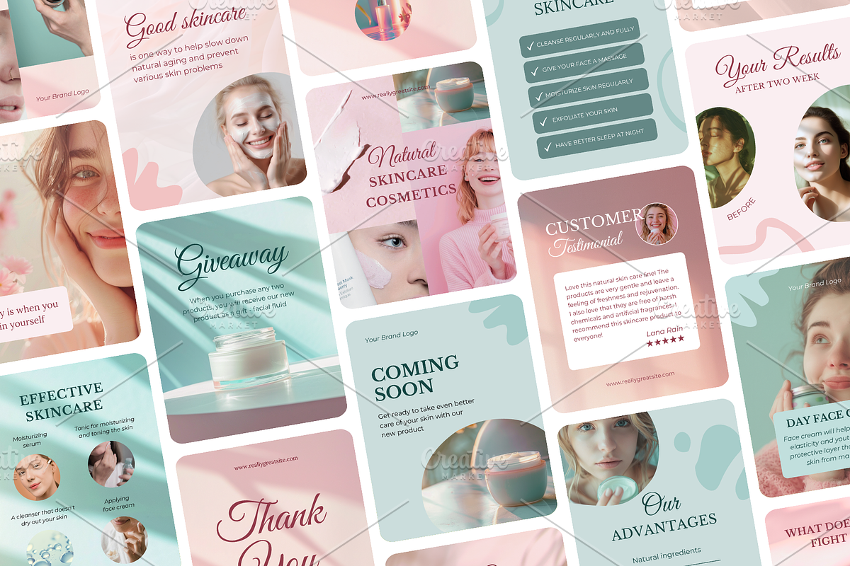 Cosmetics Brand Instagram Templates, a Social Media Template by Ollyta May (Photo 5 of 8)