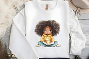 Cute Black Girl Clipart, an Illustration by DreamCafeArt (Thumbnail 4 of 6)