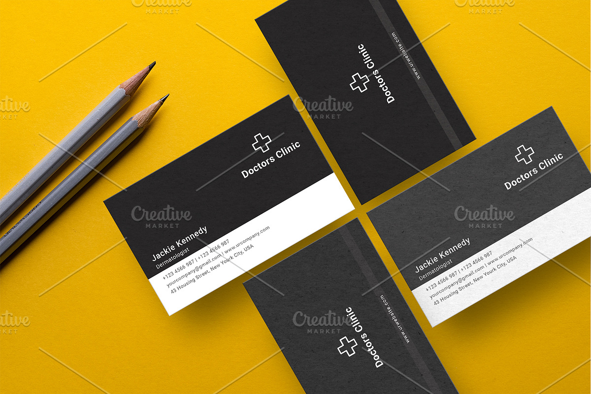 Doctors Clinic Business Card, a Business Card Template by graphicsunday (Photo 4 of 4)