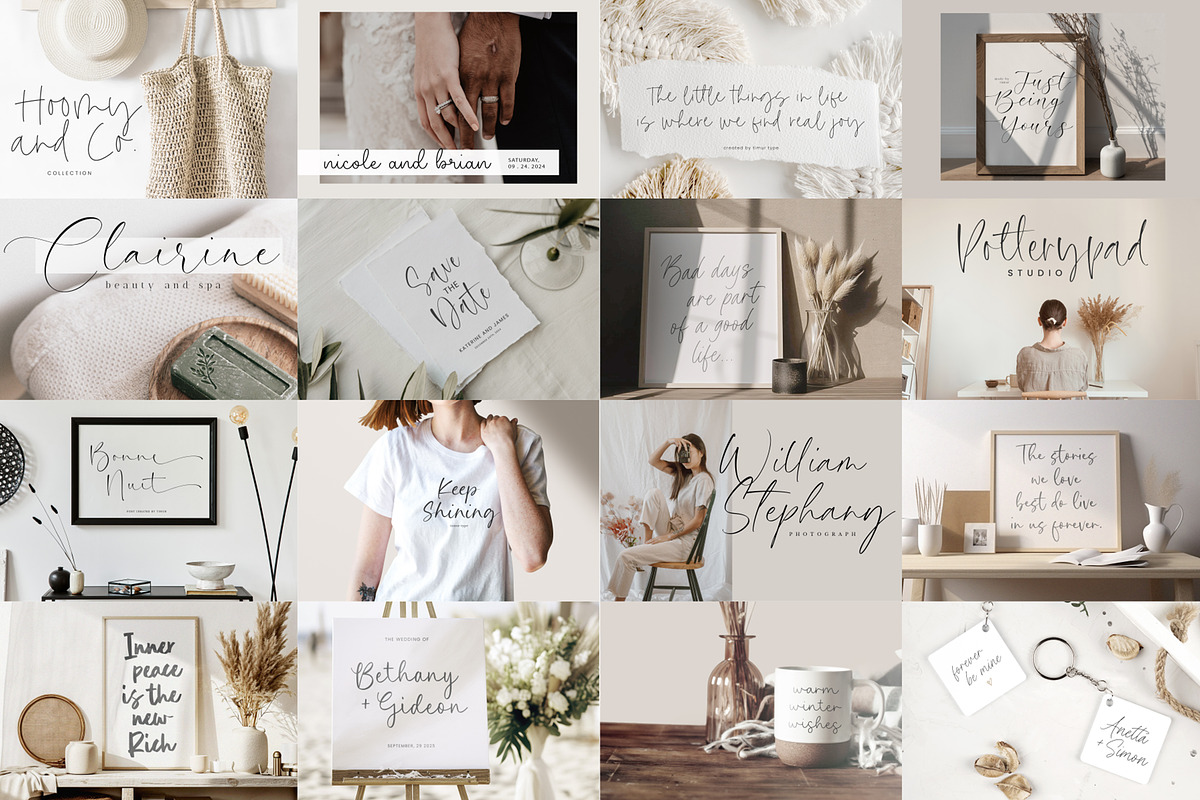100 Elegant Handwritten Font Bundle, a Handwritten Font by Timurtype (Photo 4 of 10)