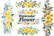 Sunny Yellow Floral Set, an Illustration by Designs_River (Thumbnail 1 of 11)