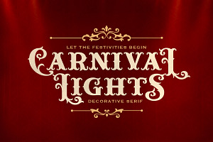 Carnival Lights - Decorative Serif, a Serif Font by Bale Type