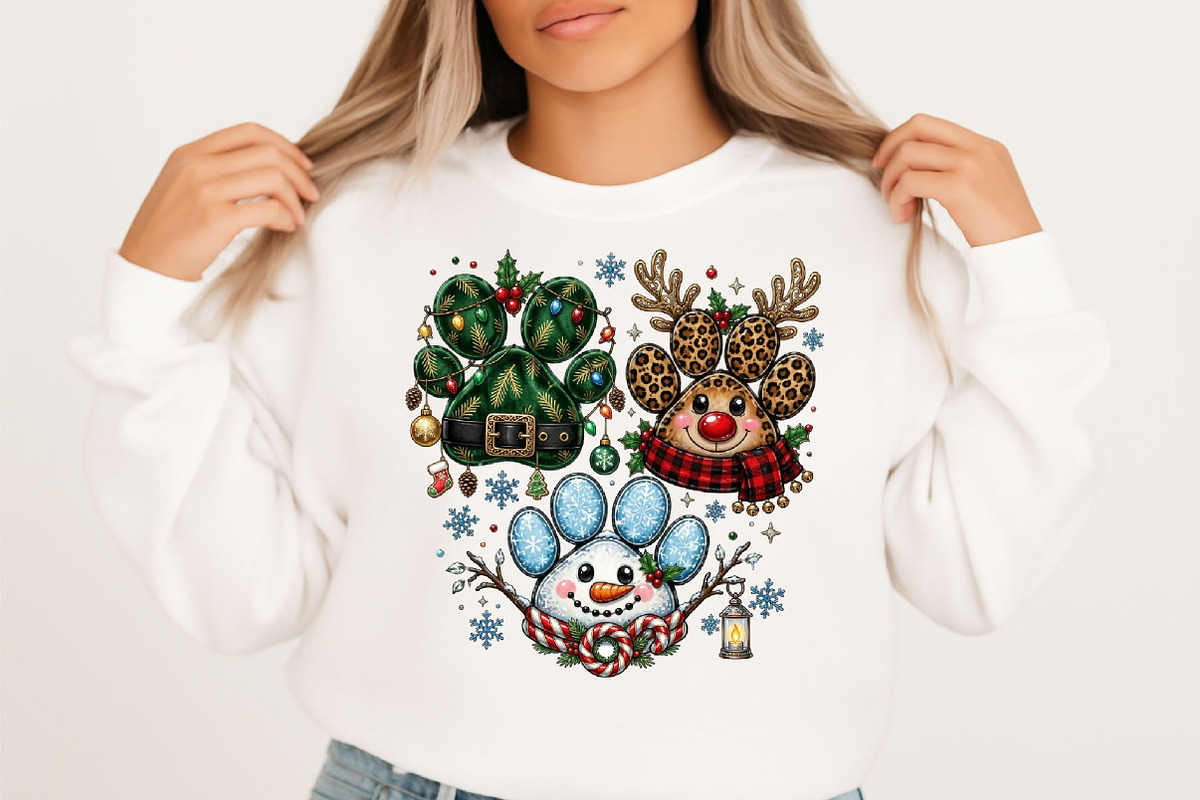 Christmas Paws Png Design, a Seasonal Illustration by Designking (Photo 2 of 12)