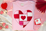 Valentine Patchwork Heart PNG, an Illustration by Canvas Craft (Thumbnail 7 of 7)