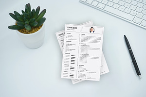 Minimal Modern Resume Template Desig