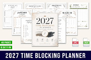 2027 Time Blocking Planner, a Stationery Template by Designmela01 (Thumbnail 1 of 5)