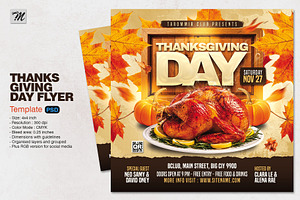 Thanksgiving Day Flyer Template, a Flyer Template by Tarommir