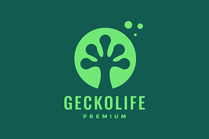 gecko food paw modern logo, a Branding & Logo Template by devastd