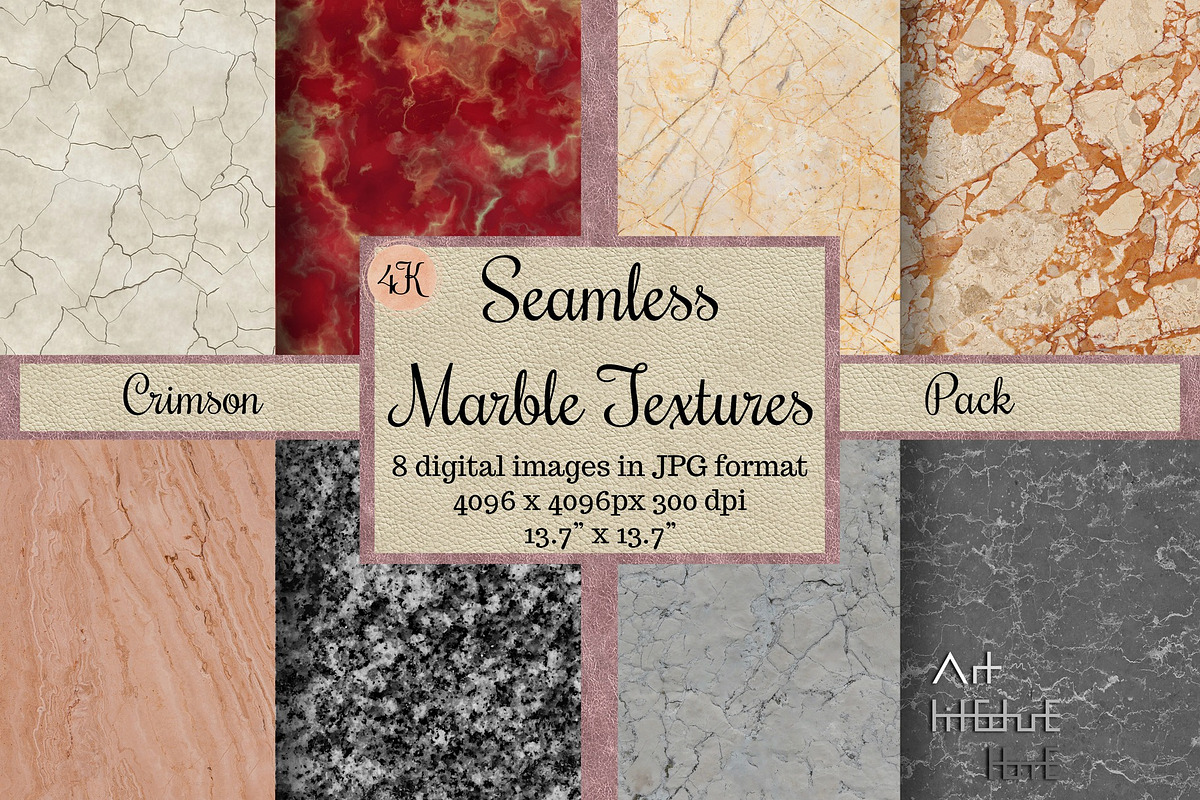 Seamless Marble Textures - Crimson, a Texture Graphic by Arthitecture Home (Photo 1 of 11)