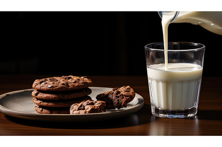 dessert chocolate cookies food ai, a Background Photo by pikepicture