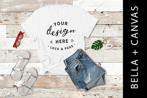 Bella Canvas White TShirt Mockup