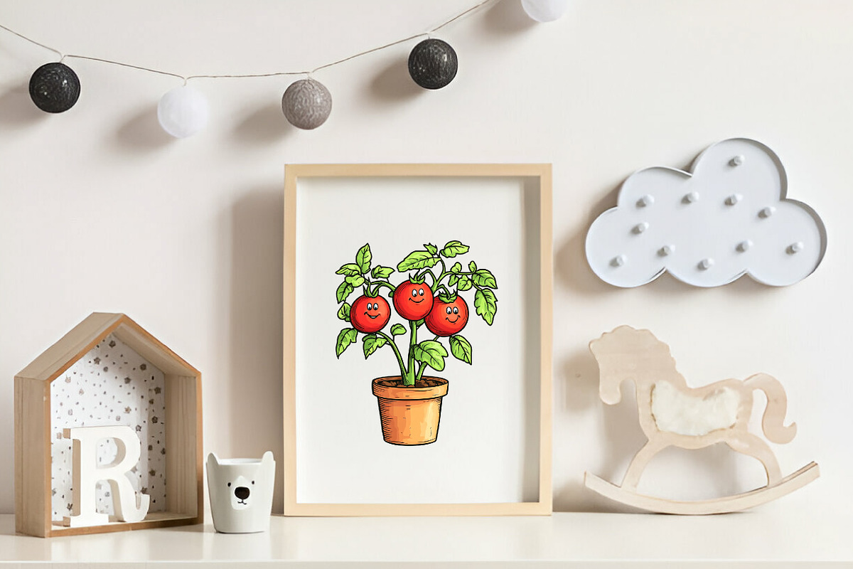 Watercolor Cute Little Farm Clipart, an Illustration by CreationArt (Photo 9 of 9)