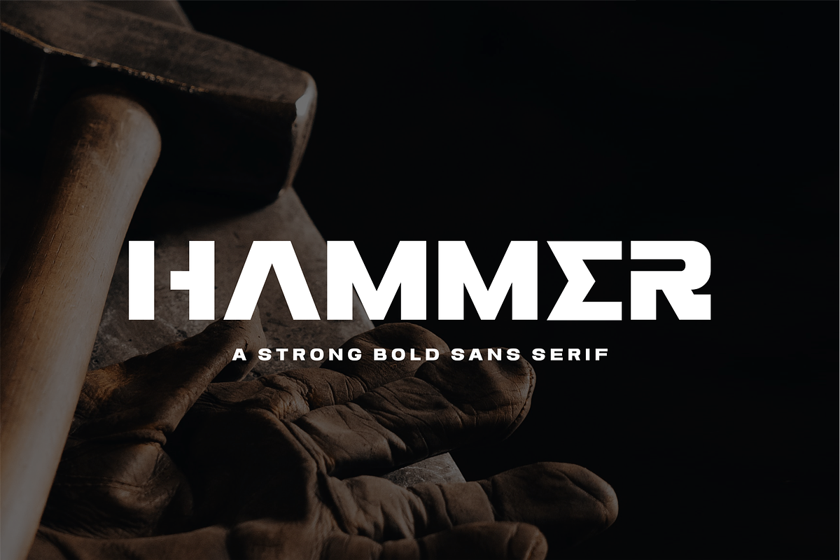 HAMMER - a strong bold sans serif, a Sans Serif Font by Vroz Studio (Photo 1 of 8)