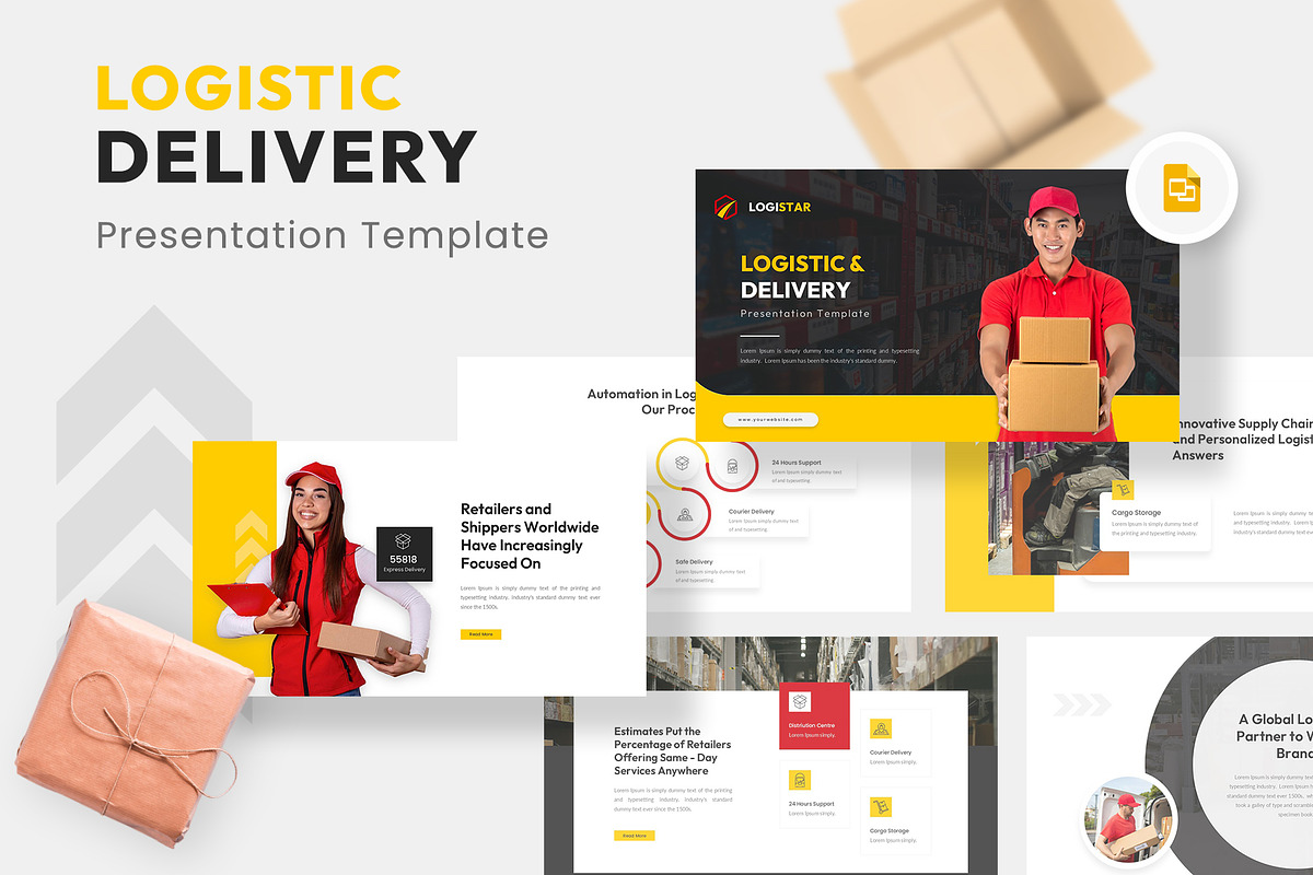 Logistic and Delivery Google slides, a Presentation Template by Premast (Photo 1 of 3)
