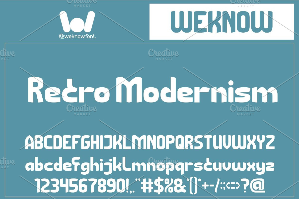 Retro Modernism font, a Sans Serif Font by weknow (Photo 1 of 8)