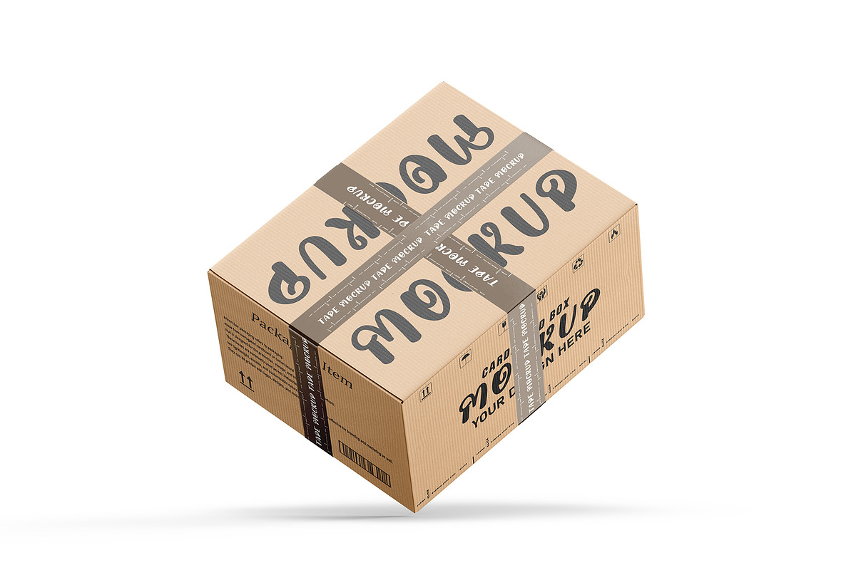 Corrugate Cardboard Shipping Box set, a Packaging Mockup by pixelmock (Photo 6 of 16)