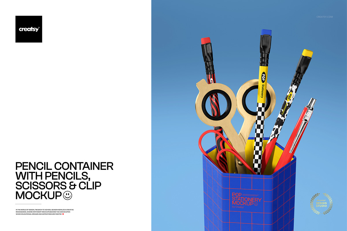 Pencil Container Mockup, a Merchandise Mockup by creatsy5