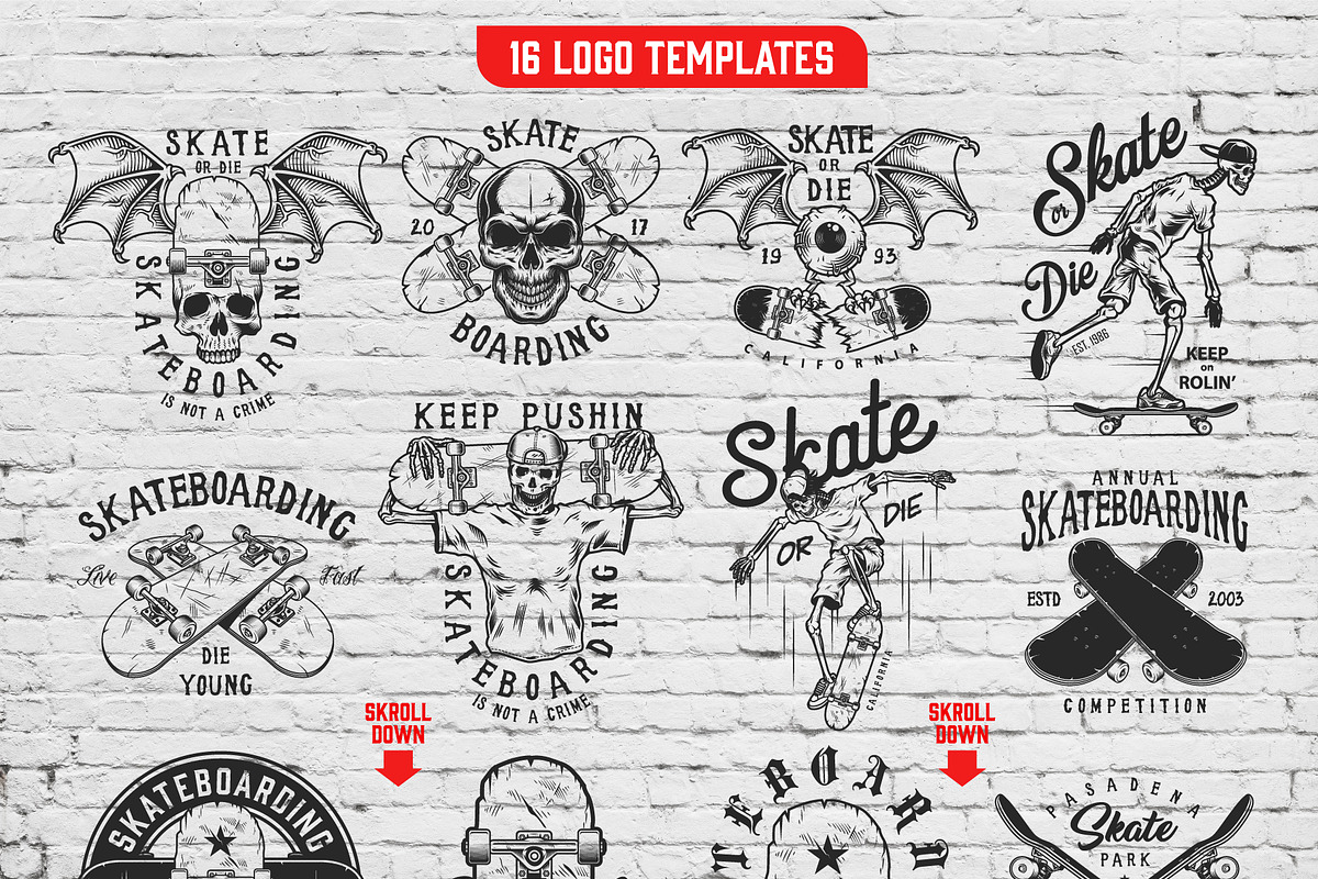 Skate board bundle, a Poster Template by DGIM studio (Photo 2 of 8)