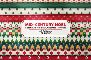 Geometric Holiday Christmas Patterns