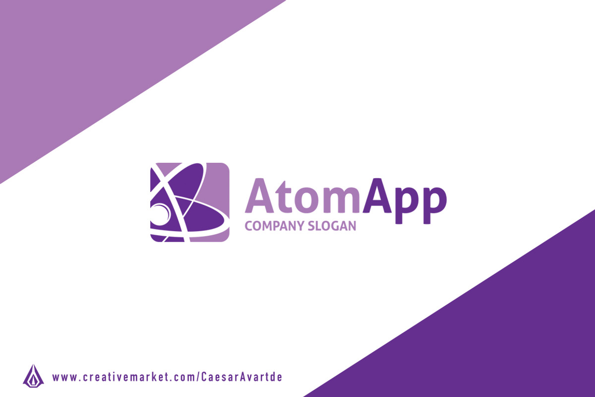Atom App Logo Template, a Branding & Logo Template by Avartde Creative (Photo 1 of 2)