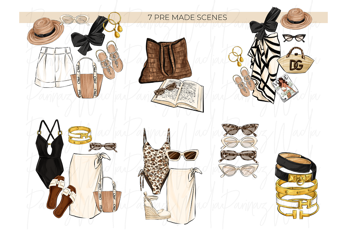 Summer Girls 8 clipart, a Person Illustration by Parinaz Wadia Design (Photo 5 of 9)