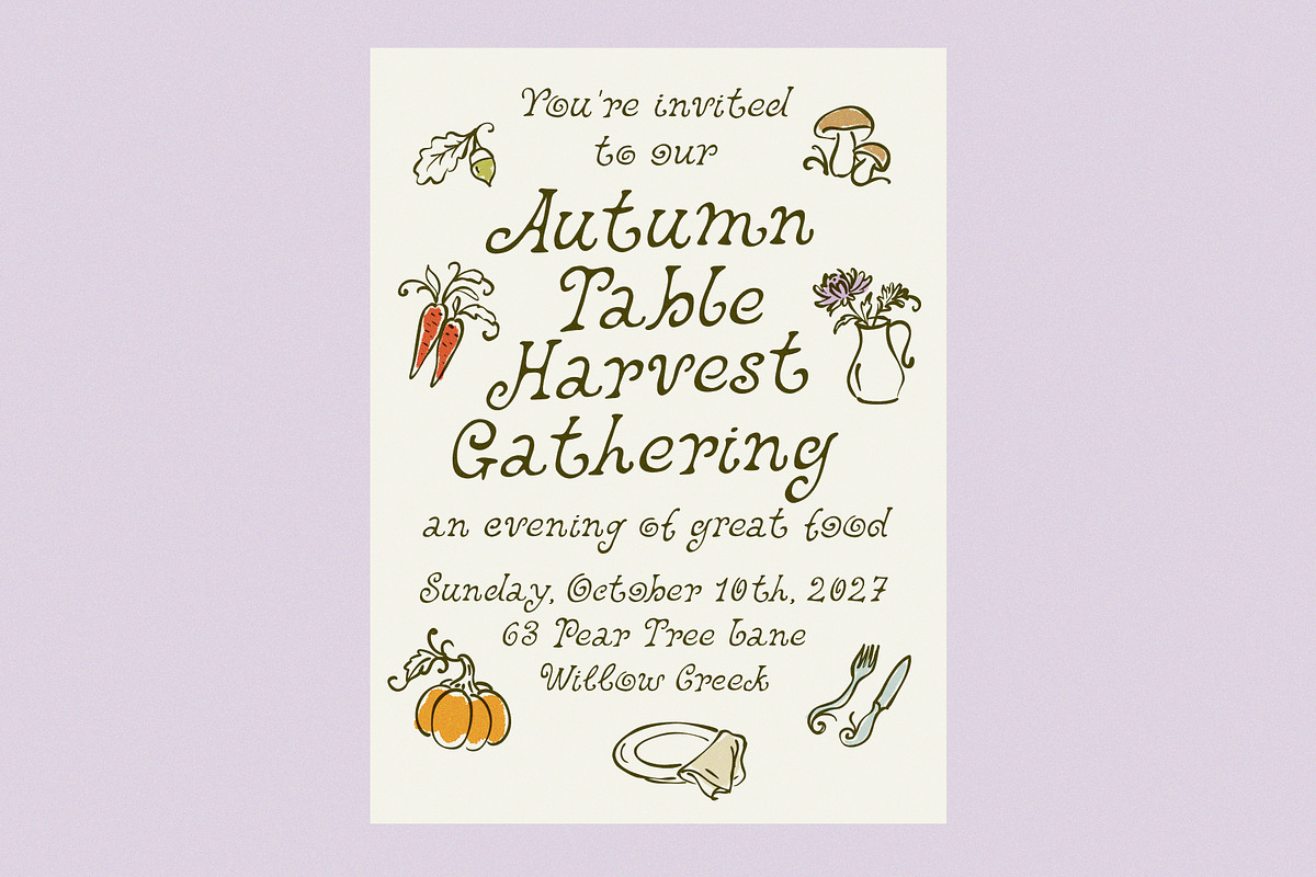 Curly Vintage Chic Handwritten Font, a Handwritten Font by Ayya Studio (Photo 9 of 15)