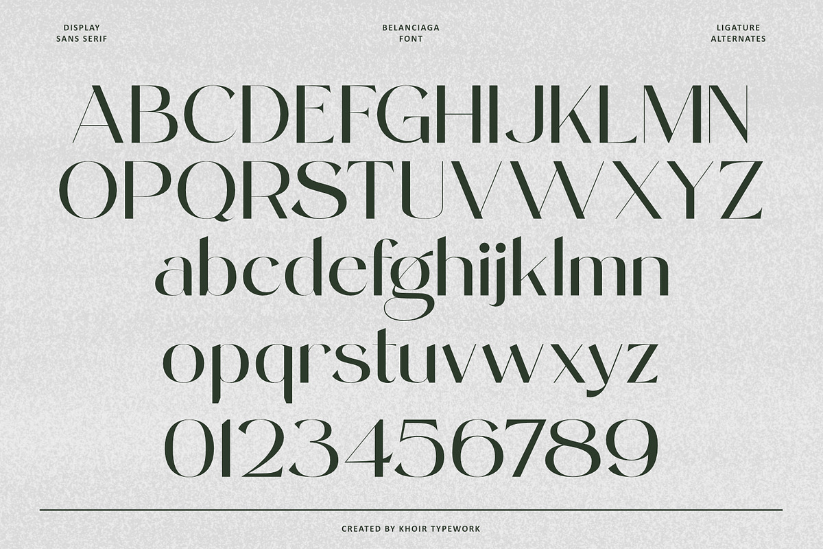 Belanciaga - Modern Sans Serif, a Sans Serif Font by Khoir (Photo 6 of 11)