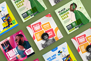 4 social media post designs, a Social Media Template by graphic bakers (Thumbnail 1 of 3)