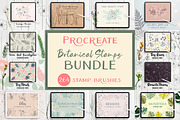 Procreate Botanical Stamps Bundle, a Brush Add-On by Little Nordic Atelier (Thumbnail 1 of 13)