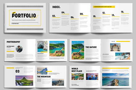 Modern Photography Portfolio Book, a Brochure Template by MightyDesign