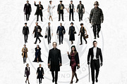 Noir Movie Characters Cliparts, a Decorative Illustration by ThatsDesignArt (Thumbnail 4 of 11)