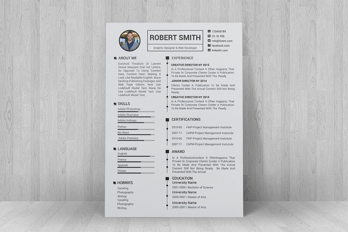 Clean Resume/CV, a Resume Template by designvillage (Photo 13 of 14)