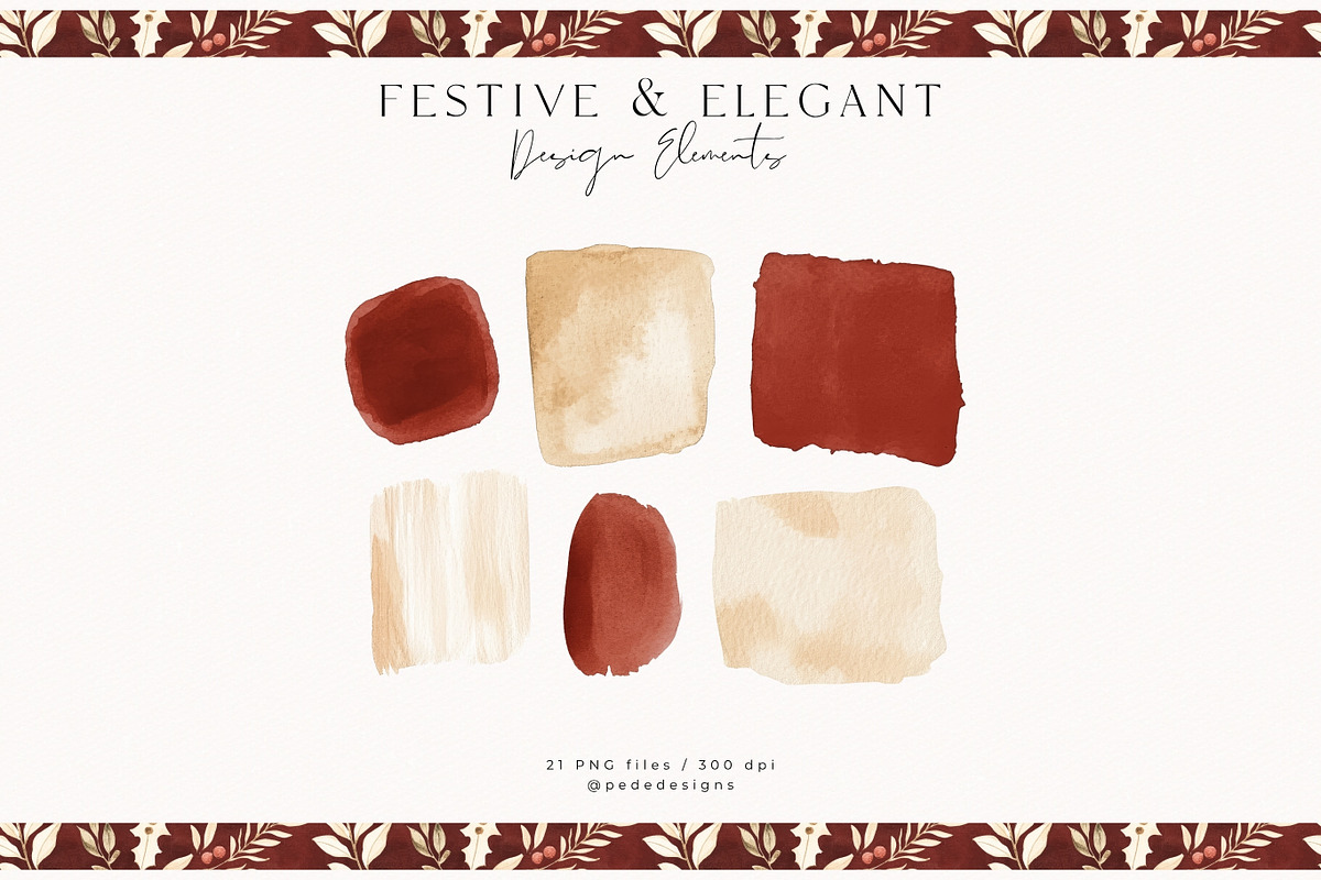 Elegant & Festive Collection, a Seasonal Illustration by PeDe Designs (Photo 20 of 31)