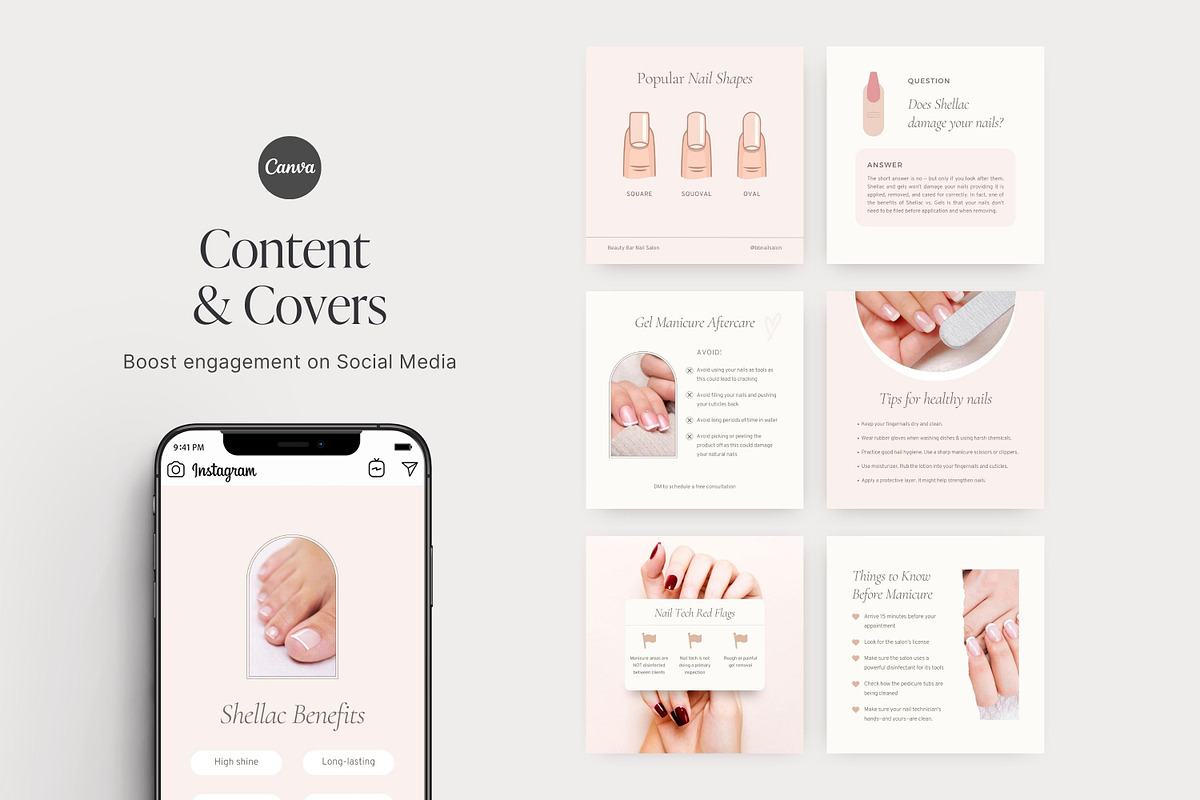Nail Tech Instagram templates, a Social Media Template by LiliesandBerries (Photo 7 of 21)