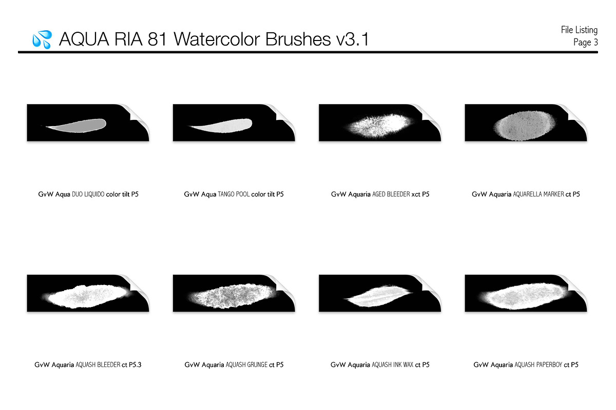 AQUA-RIA: 110+ Watercolor Brushes, a Brush Add-On by Georg's Procreate Brushes (Photo 4 of 6)
