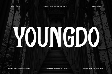 Youngdo - Display Font, a Serif Font by Iqsiart Studio