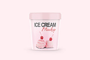 Ice Cream Tub Mockup, a Packaging Mockup by Dev.Rawat21 (Thumbnail 2 of 6)