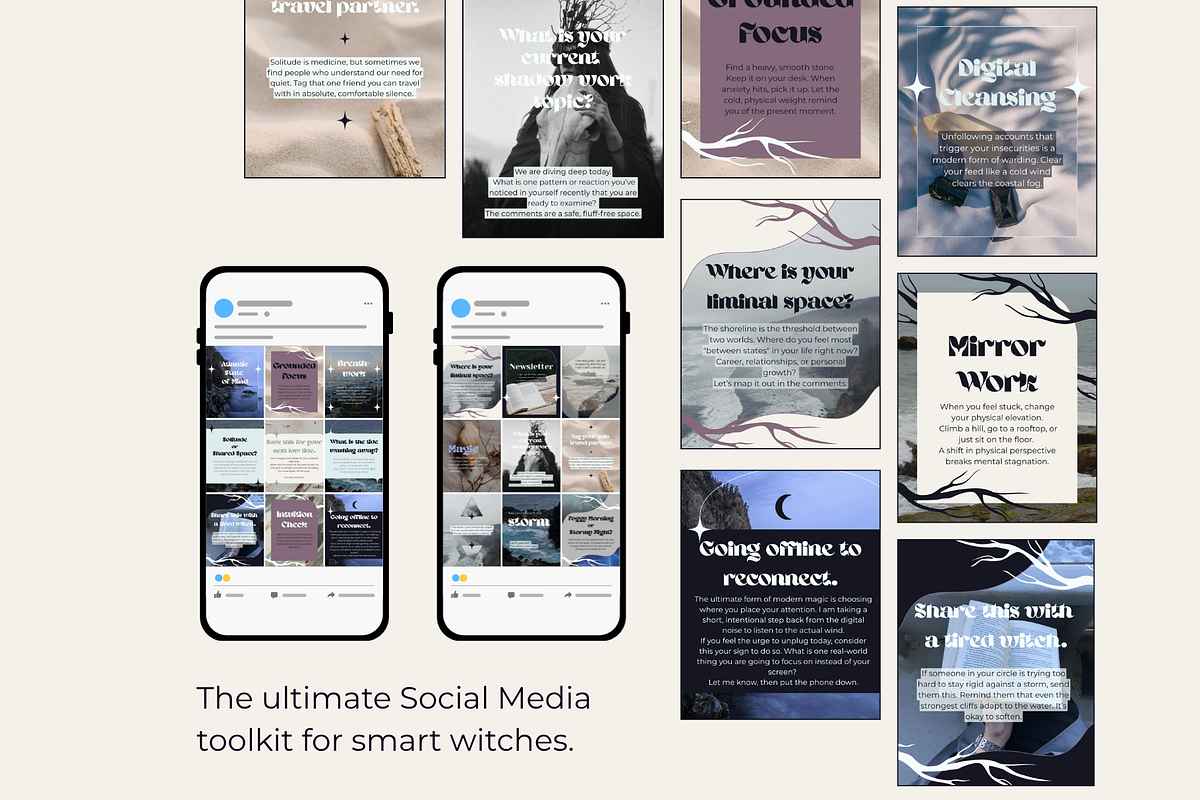 Coastal Witch Social Media Kit, a Social Media Template by Mochi Atelier (Photo 14 of 14)