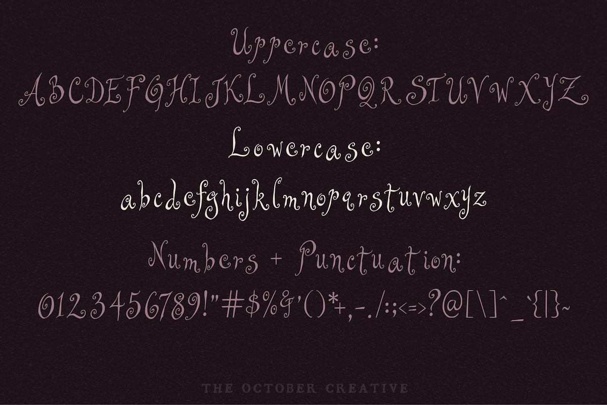 Agnes After Dark Curly Display Font, a Handwritten Font by The October Creative (Photo 2 of 8)