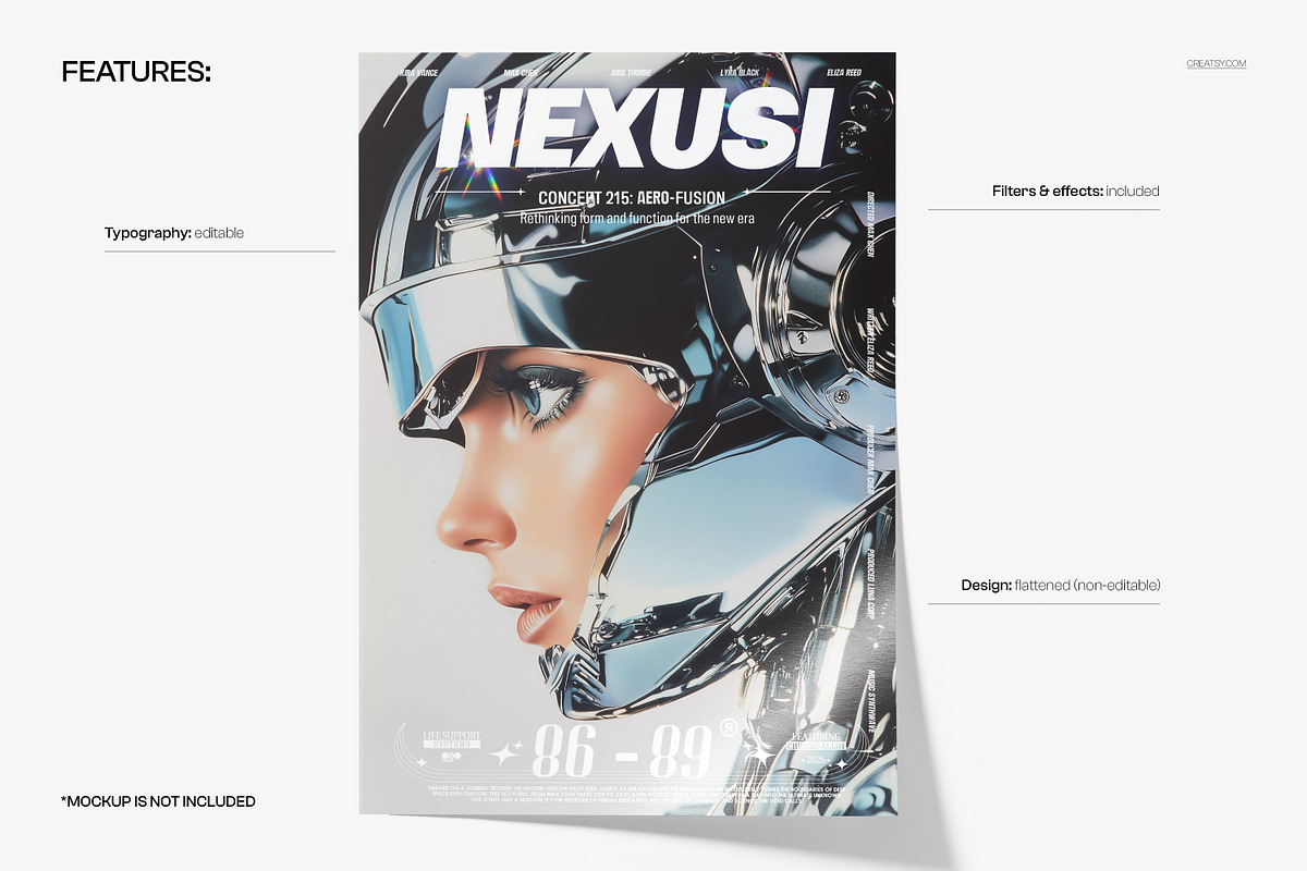 Metallic Galactic Poster Template, a Poster Template by creatsy5 (Photo 2 of 4)