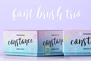 Constance Brush Font Trio