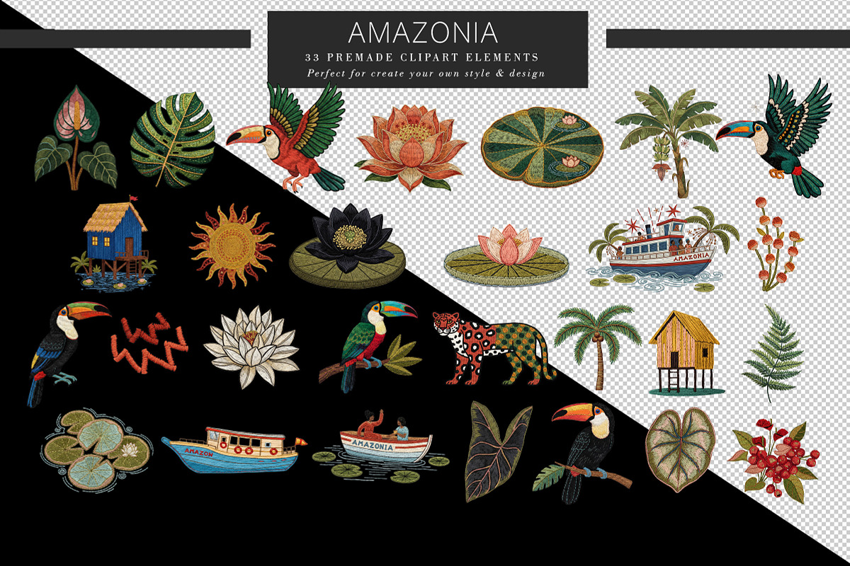 Jungle Tropical & Abstract Folk Art, a Pattern Graphic by Luiz da Rolt Grathwohl (Photo 9 of 10)