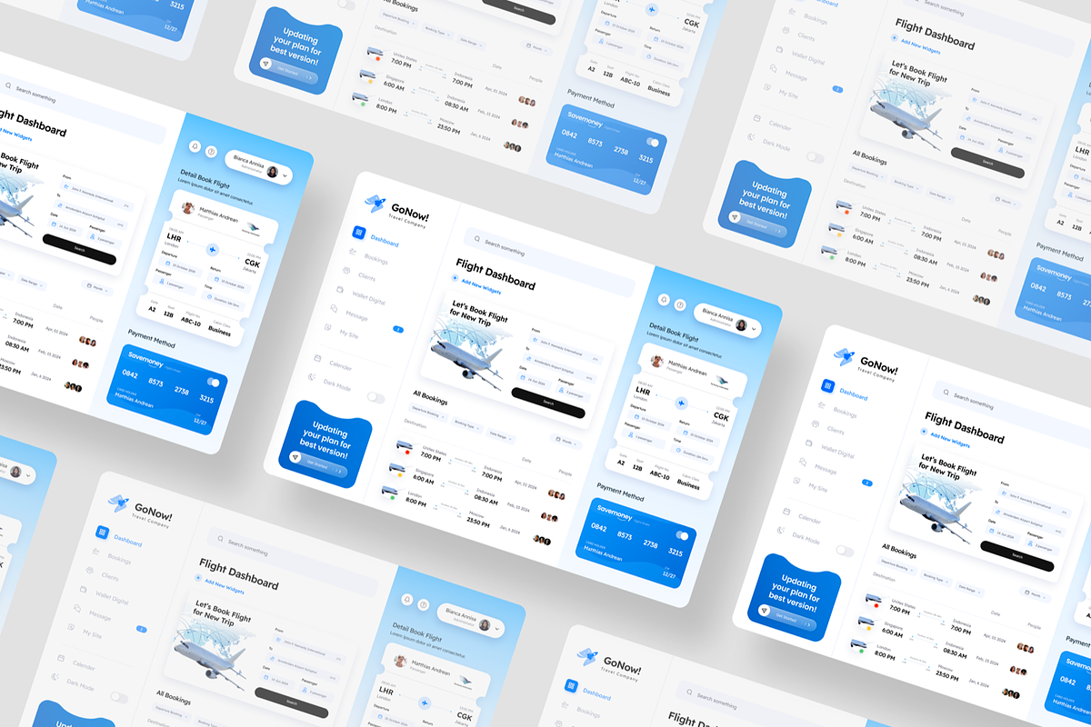 GoNow! - Flight Booking Dashboard, a Websites & App Template by SquidPixey (Photo 4 of 5)