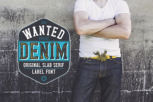 Wanted Denim Layered Font