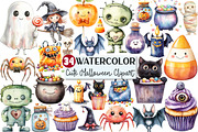 Cute Halloween Set Clipart, an Illustration by Rose Art (Thumbnail 1 of 7)