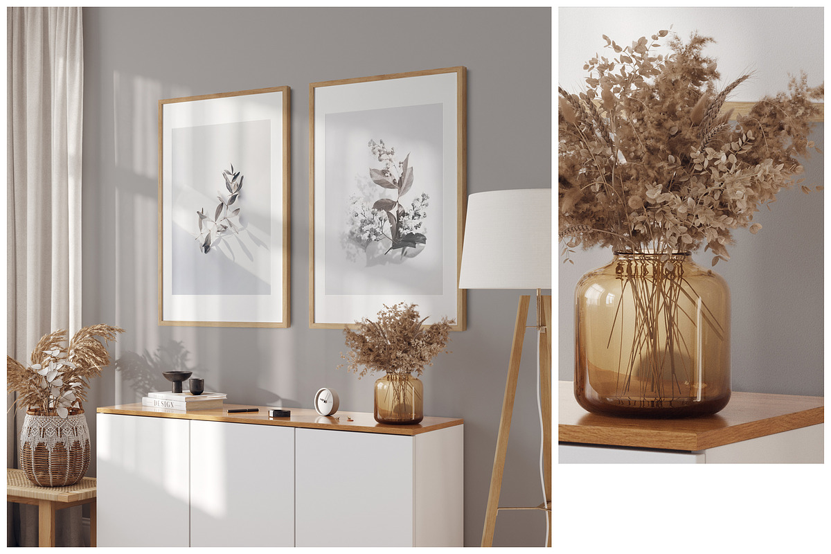 Frame & Wall Mockup Bundle Sunshine, a Print Template by Yuri-U (Photo 7 of 15)