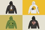 Hoodie Mockups for Illustrator, a Hoody Mockup by Komet & Flicker (Thumbnail 7 of 9)
