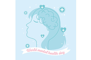 world mental health day, a Healthcare Illustration by studiogstock